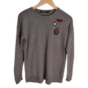 Lauren Ralph Lauren Patchwork & Jeweled Sweater